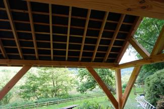 Larch framed shelter,stroud, carpentry,