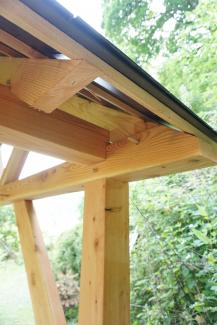 Larch framed shelter,stroud, carpentry,