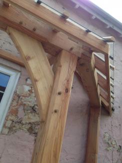 larch porch, glass roof