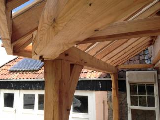 larch porch, glass roof