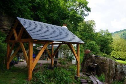 Larch framed shelter